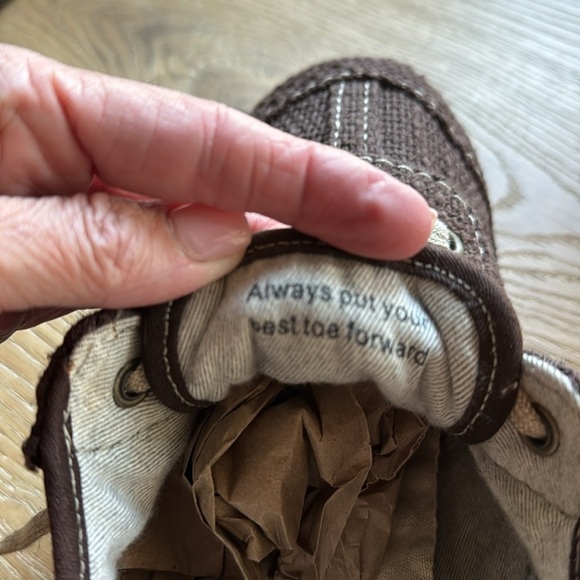 Simple Hemp Canvas Sneaker Womens 10.5 Brown Skater 90s Y2k Lace Up Eco Beach - Picture 5 of 10